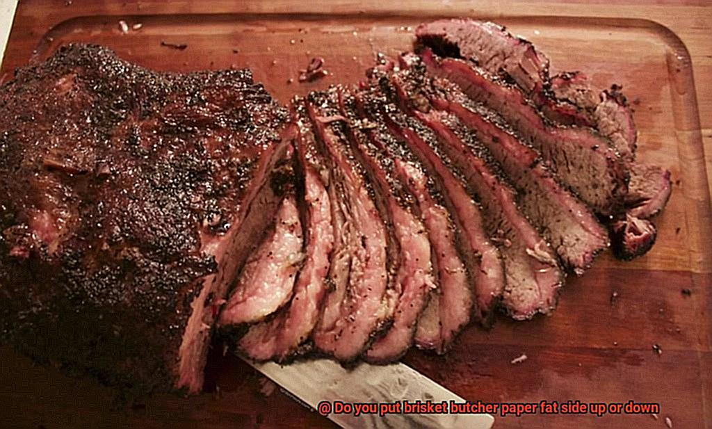 Do you put brisket butcher paper fat side up or down-2