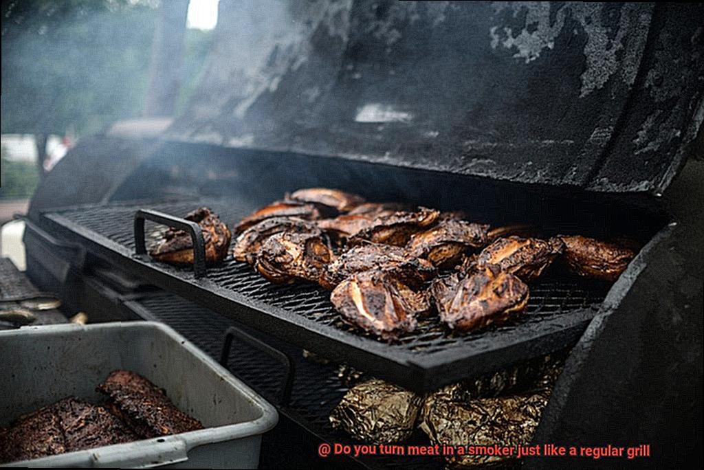 Do you turn meat in a smoker just like a regular grill-3